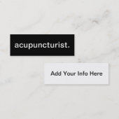 Acupuncturistの名刺 スキニー名刺 (正面/裏面)