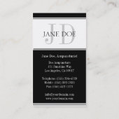 AcupuncturistストライプなW/W 名刺 (裏面)