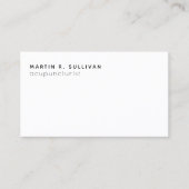 acupuncturist (または他の教授)ミニマリストb/w 名刺 (正面)