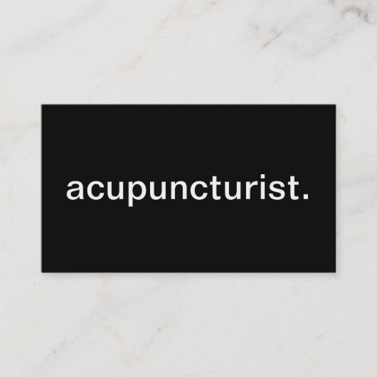Acupuncturist 名刺 (正面)