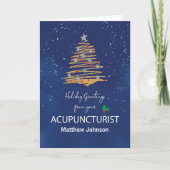 Acupuncturist Christmas Tree Customizable Namから カード (正面)