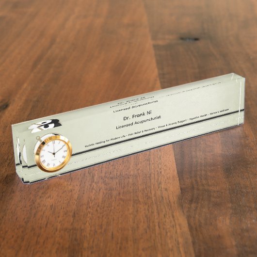 Acupuncturist Desk Name Plate デスクネームプレート (側面)