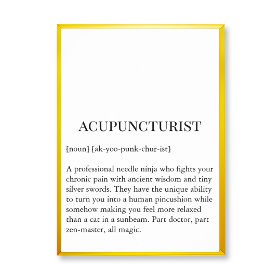 Acupuncturist Needle Ninja Wall Art Clinic chart ポスター