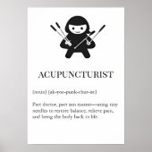 Acupuncturist Wall Art Gift | Needle Acupuncture  ポスター (正面)