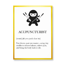 Acupuncturist Wall Art Gift | Needle Acupuncture  ポスター