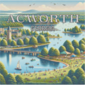 Acworth Georgia 3インチビニールステッカー シール (正面)