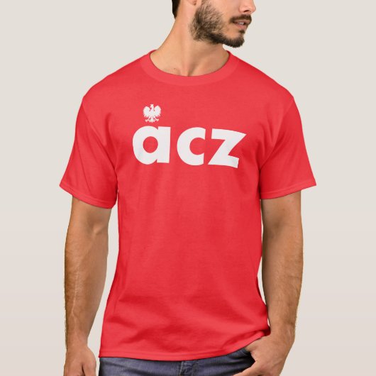 ACZポーランド語姓Tシャツ Tシャツ (正面)