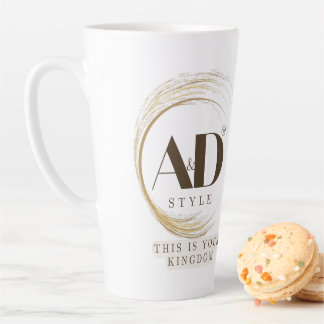 "ADスタイル - これがあなたの王国" プレミアムデザイン カフェラテマグ
