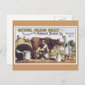 Adラベル国のバケットはがきビクトリアン ポストカード (正面/裏面)