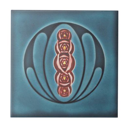 AD006アールデコの再生のセラミックタイル タイル (正面)