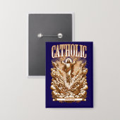 AD33以来のローマカトリック教伝統的会 缶バッジ (正面/裏面)