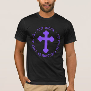 AD33誤記以来の正統派キリスト教十字架 Tシャツ