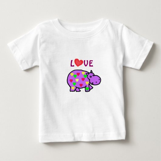 AD – パープルヒッポラブシャツ ベビーTシャツ (正面)