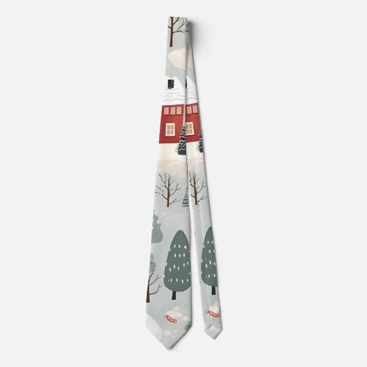 AD 002 - クリスマスのデジタルパターン ネクタイ (正面)