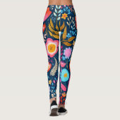 AD 010 - デジタルフラワーパターン レギンス (裏面)