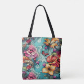 AD 020 -フローラデジタルパターン トートバッグ (裏面)