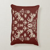 AD 1200年代の斑点のあるライオンズプリント アクセントクッション (裏面(縦))