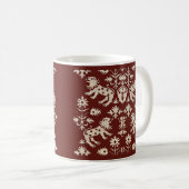 AD 1200年代の斑点のあるライオンズプリント コーヒーマグカップ (正面右)