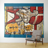 AD 1600スイス兵プリント タペストリー (インサイチュ(横))