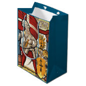 AD 1600スイス兵プリント ミディアムペーパーバッグ (正面アングル)