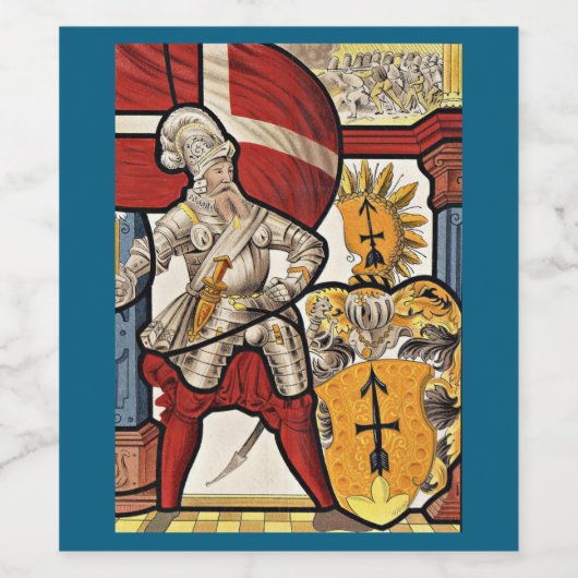 AD 1600スイス兵プリント ワインラベル (シングルラベル)