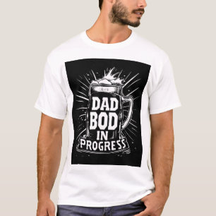 Ad Bod おもしろい in ProgressタイポグラフィTシャツデザイン Tシャツ
