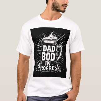 Ad Bod おもしろい in ProgressタイポグラフィTシャツデザイン Tシャツ