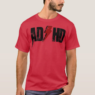 AD HD女性男性へ子供たち男の子の女の子の親ADHD Tシャツ