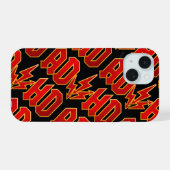 "AD/HD" ロック iPhone 15ケース (裏面横)