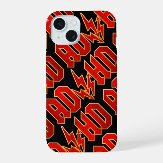 "AD/HD" ロック iPhone 15ケース (裏面)