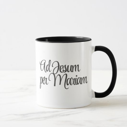 Ad Jesum per Mariam (To Jesus through Mary) Coffee マグカップ (右)