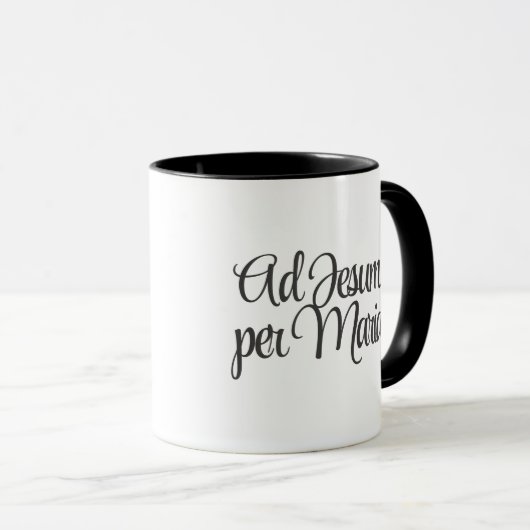 Ad Jesum per Mariam (To Jesus through Mary) Coffee マグカップ (正面右)