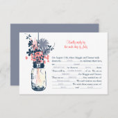 AD LIB RSVPカードワイルドフラワーズ&メイスンジャー 出欠カード (正面/裏面)