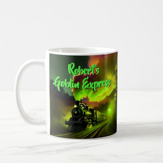 Ad Name, Goblin 表現 Halloween Steam Train コーヒーマグカップ (左)