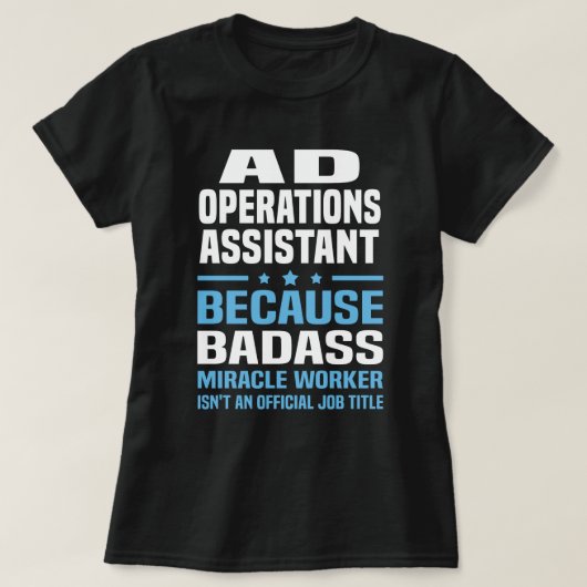 Ad Operations Assistant Tシャツ (デザイン正面)