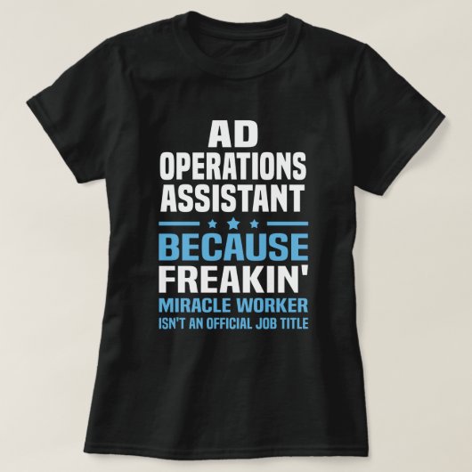 Ad Operations Assistant Tシャツ (デザイン正面)