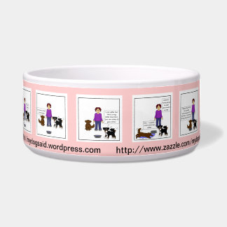 Adaの新しいプールの漫画犬の皿-ピンク ボウル