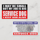 ADAは犬の情報カードを整備します コーリングカード (正面/裏面)