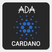 ADAカルダノ暗号コインポスター スクエアシール (正面)