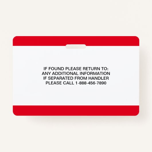 Adaカーパーソナライズされたドサービスの犬の写真ID バッジ (裏面)