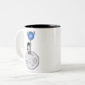 ADAコインKryptowayrung貿易 – カルダノ宇宙飛行士 ツートーンマグカップ (正面左)