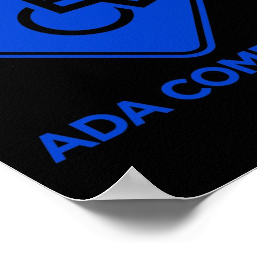ADA準拠アクセシビリティ無効コンプライアンスAC ポスター (角)