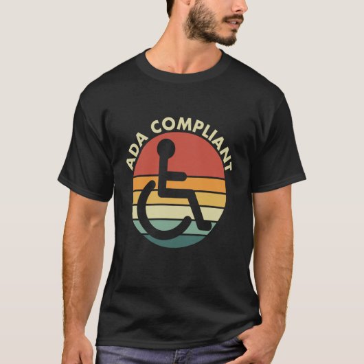 ADA準拠 アクセシビリティ コンプライアンス 無効 アクセス不可 Tシャツ (正面)