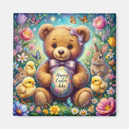 ADA ~ Happy Easter ~ Teddy Chicks Bunnies ~  マグネット