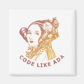 Ada Lovelace Dawn Gradient Code Like Ada  マグネット (正面)