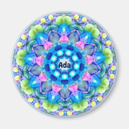 ADA ~ Personalised Easter Pattern Fractal ~ Magnet マグネット