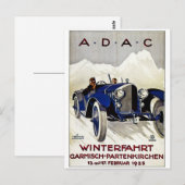 ADACヴィンテージ自動車広告1925 ポストカード (正面/裏面)
