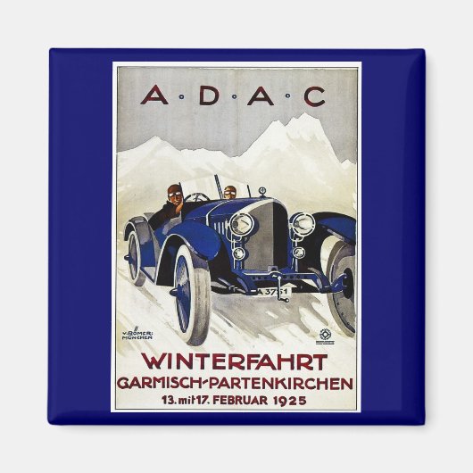 ADACヴィンテージ自動車広告1925 マグネット (正面)