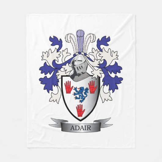 Adairの家紋の紋章付き外衣 フリースブランケット (正面)