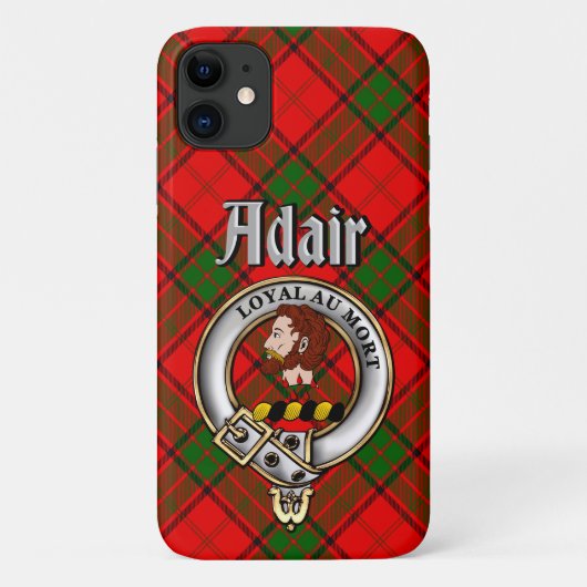 Adairクランバッジとタータン柄のスマホケース Case-Mate iPhoneケース (裏面)